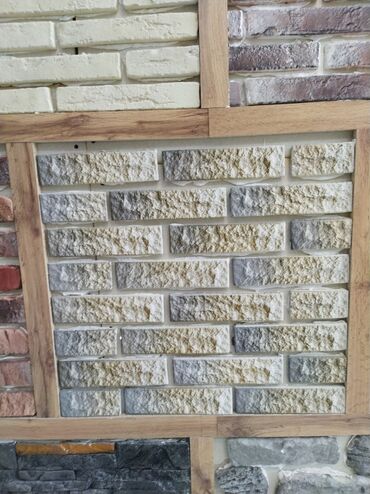 islenmis kafel: Dekorativ divar üzlüyü – kərpic/daş fakturalı panellər - Material