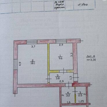 Продажа квартир: 2 комнаты, 37 м², Хрущевка, 1 этаж