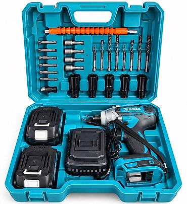 makita оригинал: Аккумуляторный ударный гайковерт Makita 18V в чемодане с комплектом — 1