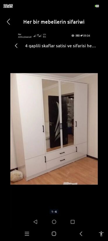 Dolablar: Açılan, 4 qapılı Düz dolab, Şifonyer, Türkiyə — 2