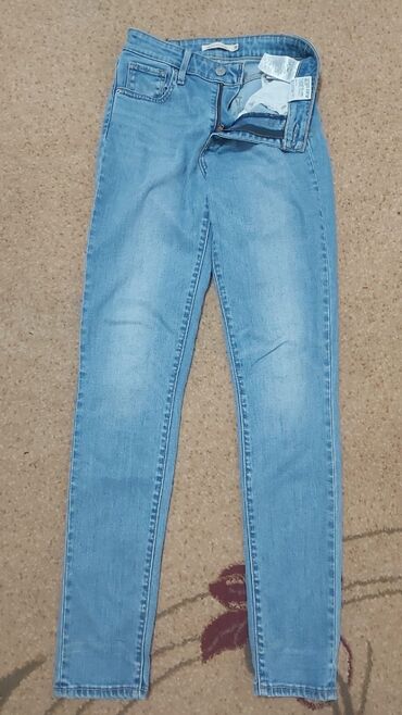 женские джинсы 28 размер: Скинни, Средняя талия