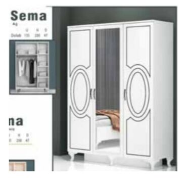 sema mebel instagram: Новый, 3 двери, Распашной, Прямой шкаф