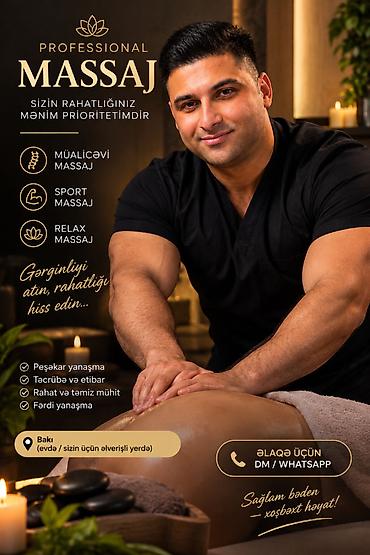 Masaj: Klassik masaj, Qadınlar üçün, Evə gəlməklə, Klinikada — 6