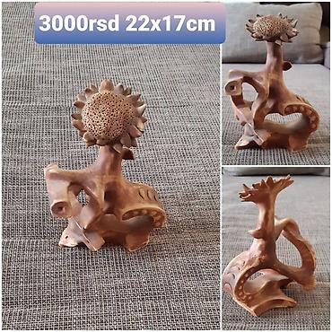 plave stolice: Unikatna dekorativna skulptura/figura zmaja od keramike/terakote — 1