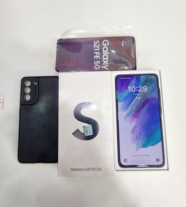 Samsung: Samsung Galaxy S21 FE, 128 GB, rəng - Qara, Barmaq izi, Face ID