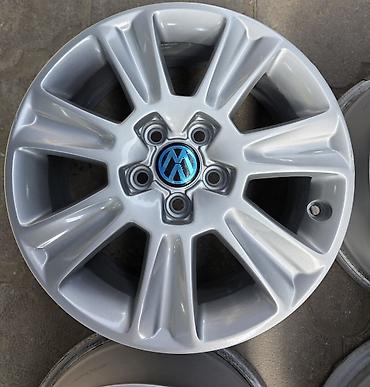 Транспорт: Литые Диски R 15 Volkswagen, Комплект, отверстий - 5, Б/у — 2