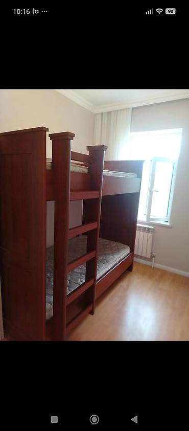 077 613 12 74 İki mərtəbəli taxta çarpayı - Material: kütləvi ağac