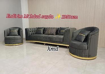 sultan divan kreslo: Yeni, Divan, 2 kreslo, Bazasız, Açılmayan — 1