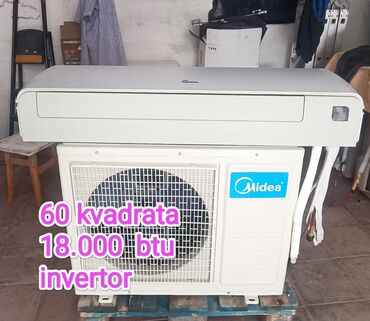 kondisioner riffel: Кондиционер Midea, Б/у, 50-60 м², Сплит-система, Нет кредита, Платная установка