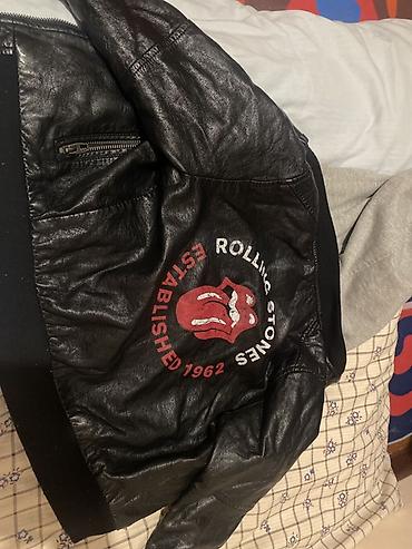 кожный куртка: Детская куртка ZARA x The Rolling Stones. - Модель: бомбер с — 2