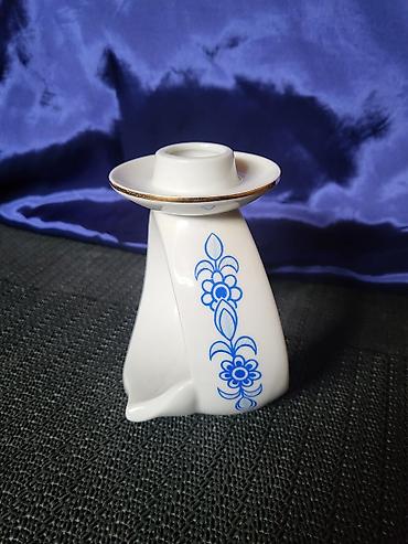 Stare vaze i dekor: Svecnjak nov iz 1951 do 1974g. Lippelsdorf porcelan Nemacka. Nov — 7