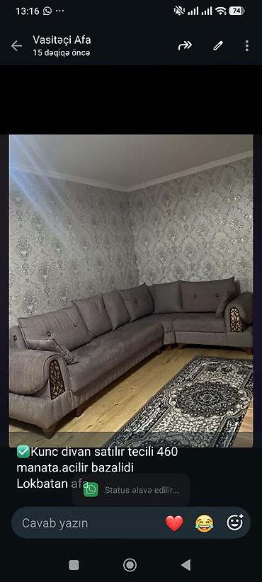 ✅Kunc divan satılır tecili 460 manata.acilir bazalidi
Lokbatan afa lalafo.az -da ✅Kunc divan satılır tecili 460 manata.acilir bazalidi
Lokbatan afa