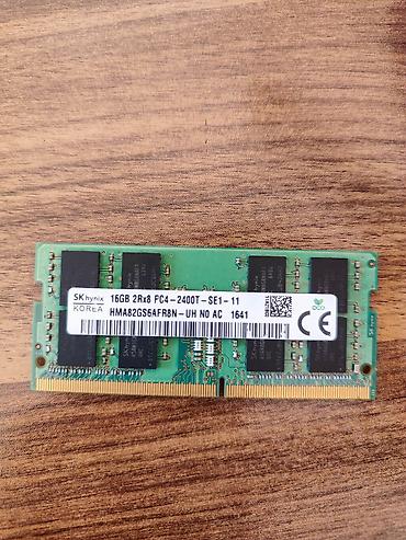 komputer ehtiyat hisseleri: Operativ yaddaş (RAM) Kingston, 16 GB, 3600 Mhz, DDR4, Noutbuk üçün, İşlənmiş — 1