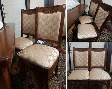 bayram: Qonaq otağı üçün, İşlənmiş, Açılan, Dördbucaq masa, 6 stul — 2