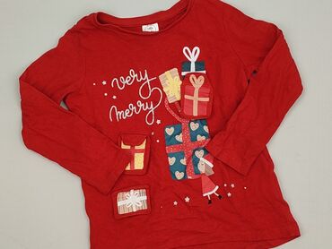 sweterek z kwadratów na szydełku: Sweatshirt, Little kids, 3-4 years, 98-104 cm, condition - Very good