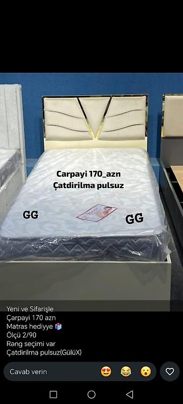 Ev üçün mebel: Çarpayı – tək nəfərlik model - Qiymət: 170 AZN (şəkildə göstərildiyi — 3