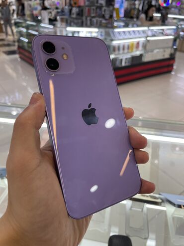 Apple iPhone: IPhone 12, Б/у, 128 ГБ, Deep Purple, Защитное стекло, 76 %