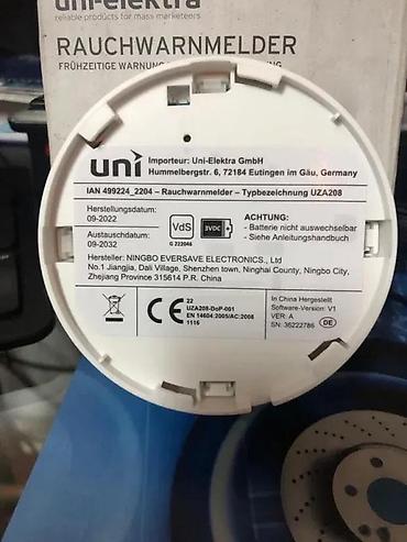 Oprema i sredstva za zaštitu: Uni-Elektra detektor dima (model UZA208) - Optički detektor dima za — 4