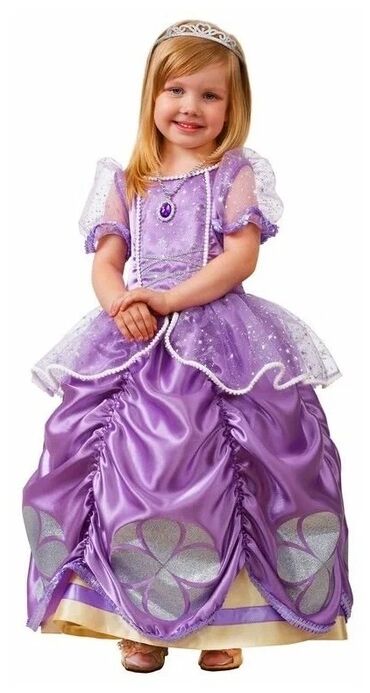 платье на 5 лет: Детское платье, цвет - Фиолетовый, Б/у