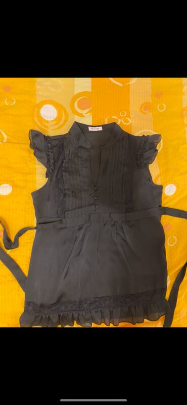 lanena košulja za plažu: M (EU 38), Polyester, Single-colored, color - Black