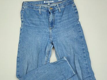 jeansowe spódnice z przetarciami: Jeansy, L, stan - Dobry