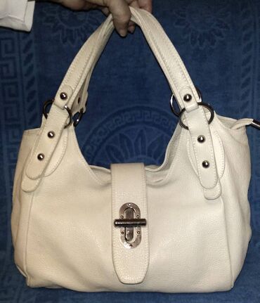 Torbe: Italijanska kožna bež torba Prelepa i prostrana italijanska troba, u — 4