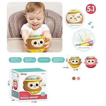 plavi kombinezon: Muzikalna igračka “Musical Monkey” 5-u-1 za bebe (6m+). - — 1