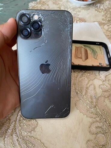 iphone 12 pro max ekran: IPhone 12 Pro Max, 128 ГБ, Graphite, Битый