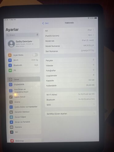 ipad 9 nesil qiymeti: İdeal vezyetde iPad satılır heçbir problemi yoxdur