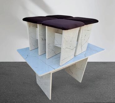 Кухонные столы и стулья: Кухонный стол и стул, Новый, Платная доставка, цвет - Белый — 17