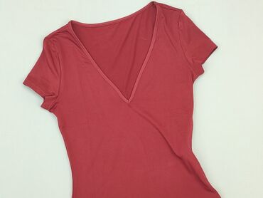 czerwona bluzki z koronki: T-shirt, Shein, XS (EU 34), condition - Perfect