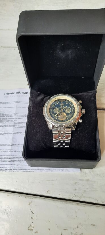 цепочка серебро мужские: Часы"BREITLING",престижный бренд в мире! серийный номер 3088