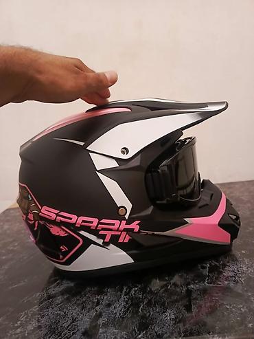 kardan balans: Motokros/enduro üslubunda tam üzlü kask – SPARK TIKI dizaynı - — 2