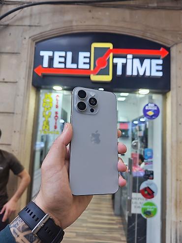 IPhone 15 Pro Max, 256 GB, Natural Titanium, Zəmanət, Simsiz şarj, Face ID lalafo.az -da IPhone 15 Pro Max, 256 GB, Natural Titanium, Zəmanət, Simsiz şarj, Face ID