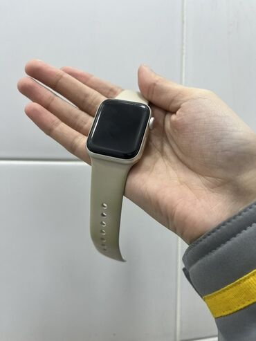 işlənmiş peç: Б/у, Смарт часы, Apple, Сенсорный экран, цвет - Бежевый