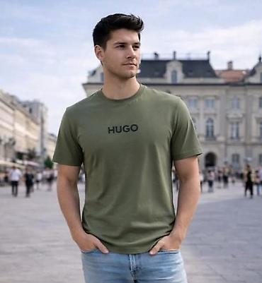 springfield kraljevo: Muška majica kratkih rukava – HUGO logo. - Klasičan kroj sa okruglim — 2
