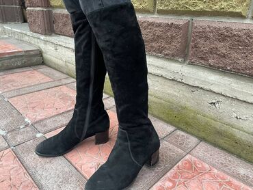 Женская обувь: Сапоги, 40, цвет - Черный