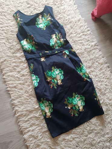letnje haljine za punije dame: M (EU 38), bоја - Crna, Na bretele