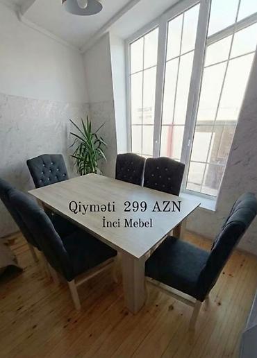 Qonaq otağı üçün, Yeni, Açılmayan, Dördbucaq masa, 6 stul lalafo.az -da Qonaq otağı üçün, Yeni, Açılmayan, Dördbucaq masa, 6 stul