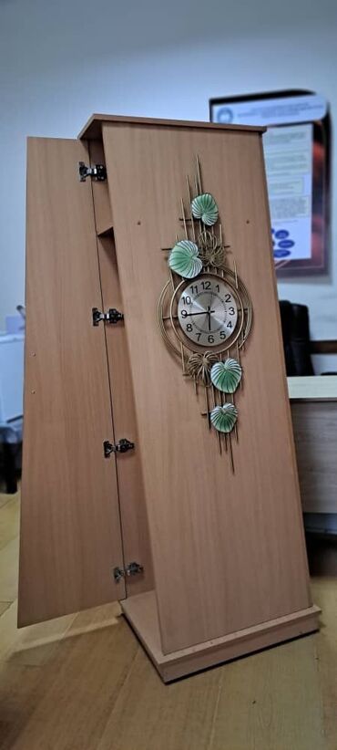 стенка из трех шкафов: Кийим салуучу шкаф, Колдонулган, Түз, МДФ