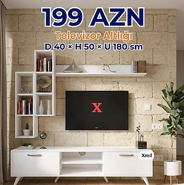 hamam refi: Televizor altlığı və divar rəfləri dəsti - Qiymət: 199 AZN — 2