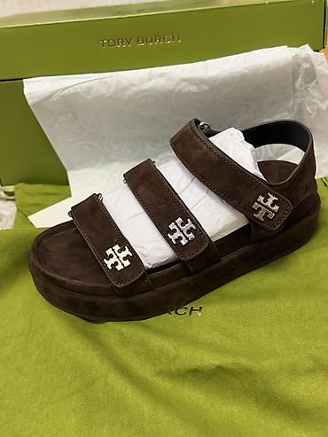 босоножки новые 37: Tory Burch sandalet Orginal saytindan alinib Bugun catib elime, razmer — 1