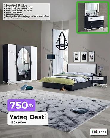 Ev və bağ: Yataq Dəsti – 160×200 sm Tərkibi və ölçülər: - Çarpayı: 1 ədəd — 1