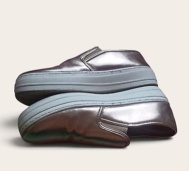 zlatne espadrile replay: Ženske slip-on patike/praktične mokasine u metalik roze boji — 5