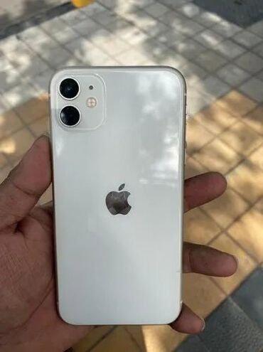 Apple iPhone: IPhone 11, 64 GB, White Titanium, Zəmanət, Simsiz şarj, Face ID