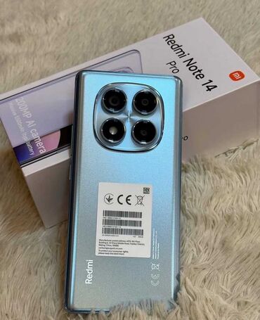 телефоны mi: Redmi, Redmi Note 14 Pro, Б/у, 512 ГБ, цвет - Голубой, 2 SIM