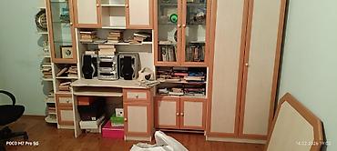 kunc ref: Modul mebel dəsti – kitabxana və qarderob kombinasiyası - Rəng: açıq — 2