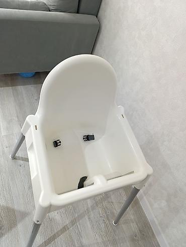 мебельный домкрат: Стульчик для кормления, Б/у, Ikea, Пластик, цвет - Белый, Платная доставка — 6