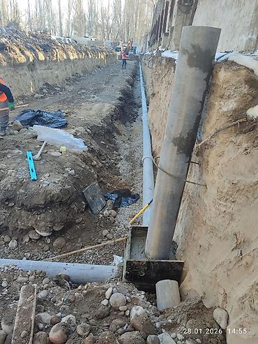 Монтаж и замена сантехники: Предлагаются услуги по рытью траншей для укладки различных — 8