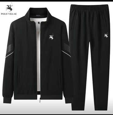 мужские костюмы спортивные: Спортивный костюм M (EU 38), XL (EU 42), цвет - Черный